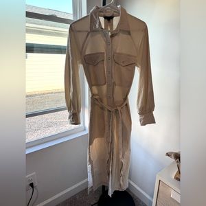 Banana Republic Tan Dress Elegant and Timeless